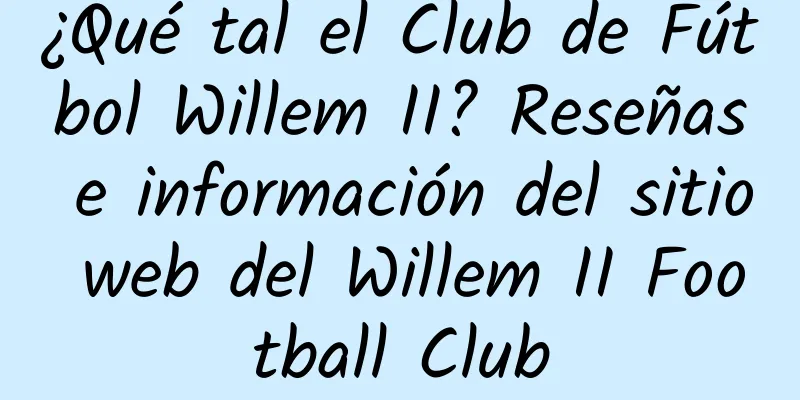 ¿Qué tal el Club de Fútbol Willem II? Reseñas e información del sitio web del Willem II Football Club