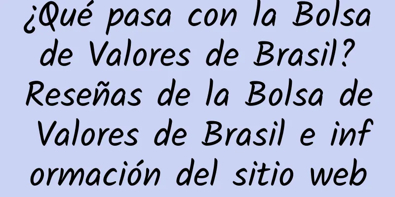 ¿Qué pasa con la Bolsa de Valores de Brasil? Reseñas de la Bolsa de Valores de Brasil e información del sitio web