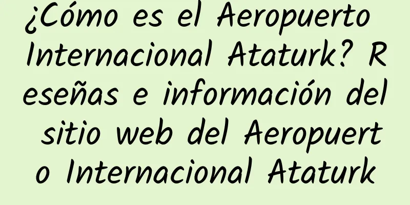 ¿Cómo es el Aeropuerto Internacional Ataturk? Reseñas e información del sitio web del Aeropuerto Internacional Ataturk