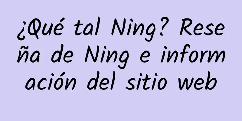 ¿Qué tal Ning? Reseña de Ning e información del sitio web