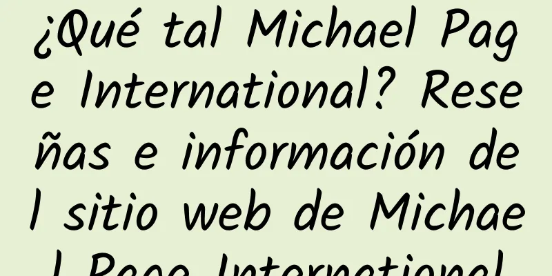 ¿Qué tal Michael Page International? Reseñas e información del sitio web de Michael Page International