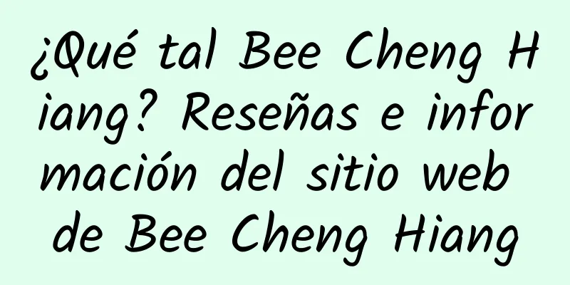 ¿Qué tal Bee Cheng Hiang? Reseñas e información del sitio web de Bee Cheng Hiang