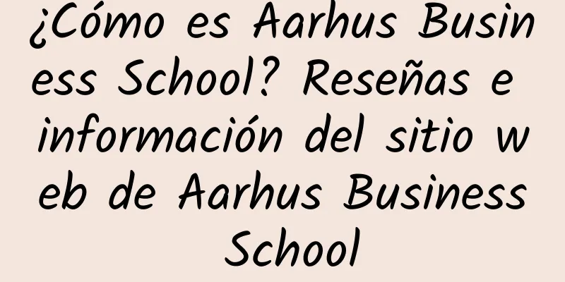 ¿Cómo es Aarhus Business School? Reseñas e información del sitio web de Aarhus Business School