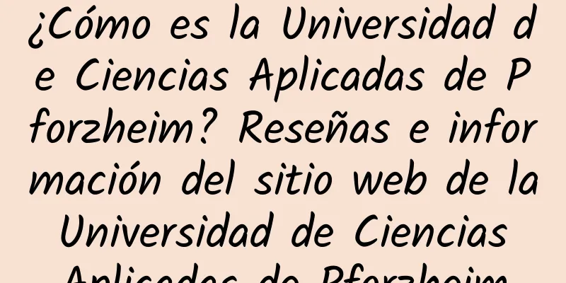 ¿Cómo es la Universidad de Ciencias Aplicadas de Pforzheim? Reseñas e información del sitio web de la Universidad de Ciencias Aplicadas de Pforzheim