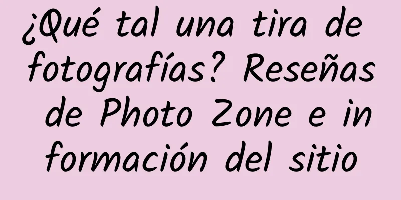 ¿Qué tal una tira de fotografías? Reseñas de Photo Zone e información del sitio