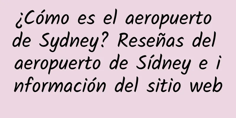 ¿Cómo es el aeropuerto de Sydney? Reseñas del aeropuerto de Sídney e información del sitio web