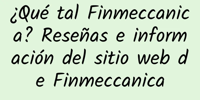 ¿Qué tal Finmeccanica? Reseñas e información del sitio web de Finmeccanica