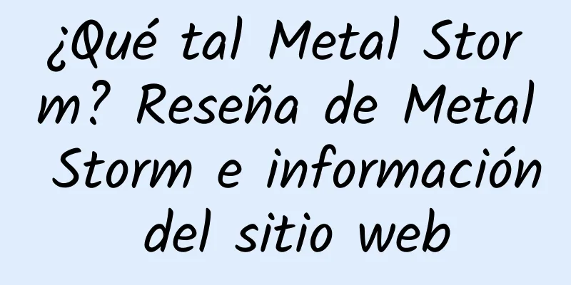 ¿Qué tal Metal Storm? Reseña de Metal Storm e información del sitio web