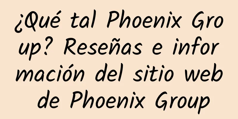 ¿Qué tal Phoenix Group? Reseñas e información del sitio web de Phoenix Group