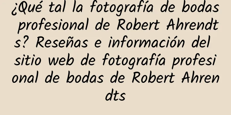 ¿Qué tal la fotografía de bodas profesional de Robert Ahrendts? Reseñas e información del sitio web de fotografía profesional de bodas de Robert Ahrendts