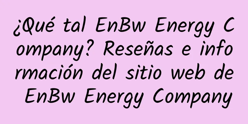 ¿Qué tal EnBw Energy Company? Reseñas e información del sitio web de EnBw Energy Company