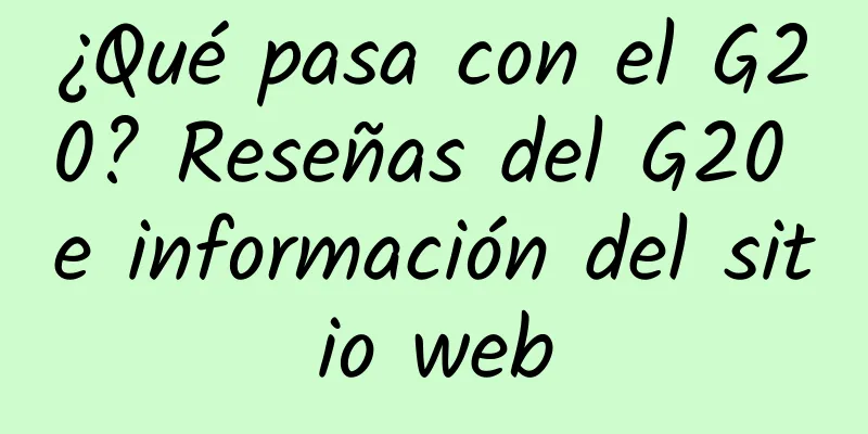 ¿Qué pasa con el G20? Reseñas del G20 e información del sitio web