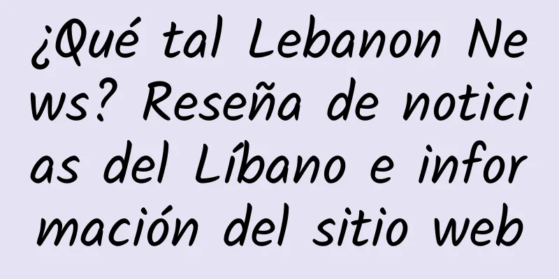 ¿Qué tal Lebanon News? Reseña de noticias del Líbano e información del sitio web