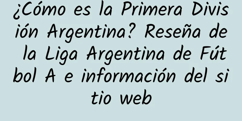 ¿Cómo es la Primera División Argentina? Reseña de la Liga Argentina de Fútbol A e información del sitio web