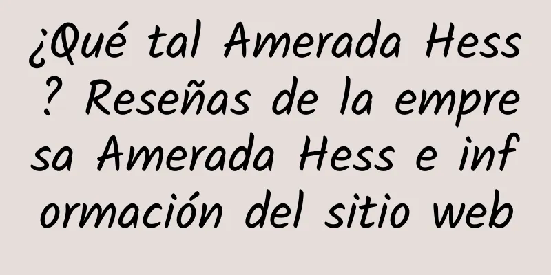 ¿Qué tal Amerada Hess? Reseñas de la empresa Amerada Hess e información del sitio web