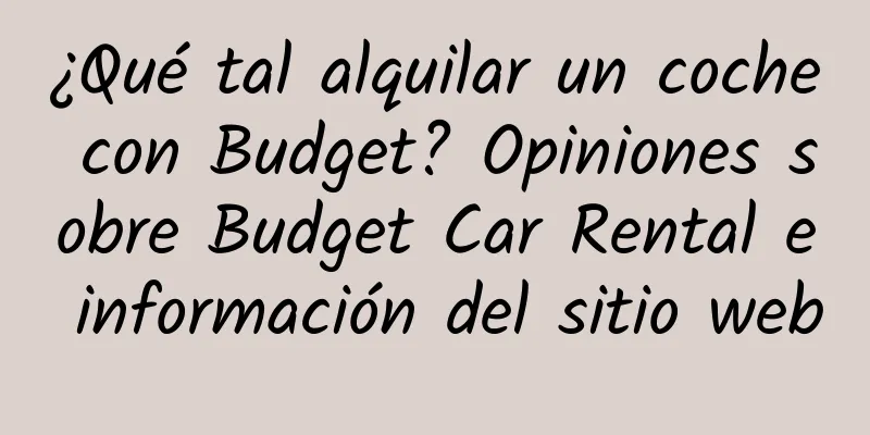 ¿Qué tal alquilar un coche con Budget? Opiniones sobre Budget Car Rental e información del sitio web