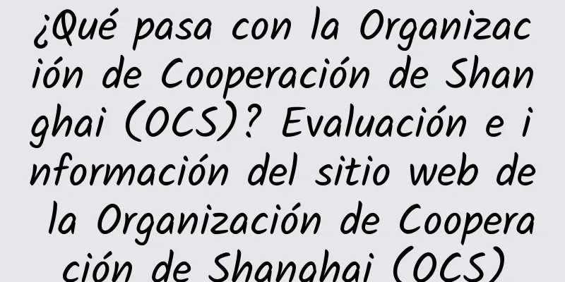 ¿Qué pasa con la Organización de Cooperación de Shanghai (OCS)? Evaluación e información del sitio web de la Organización de Cooperación de Shanghai (OCS)