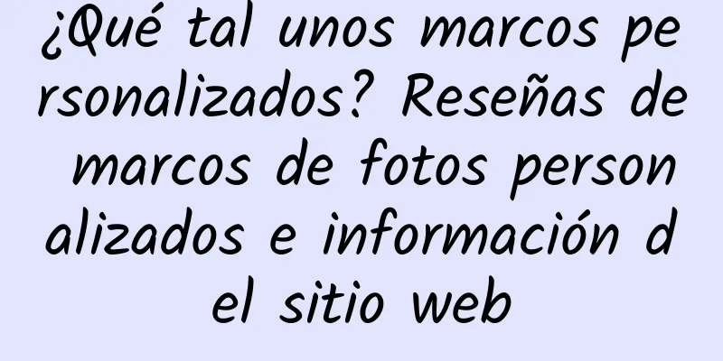 ¿Qué tal unos marcos personalizados? Reseñas de marcos de fotos personalizados e información del sitio web