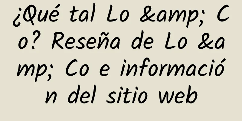 ¿Qué tal Lo & Co? Reseña de Lo & Co e información del sitio web