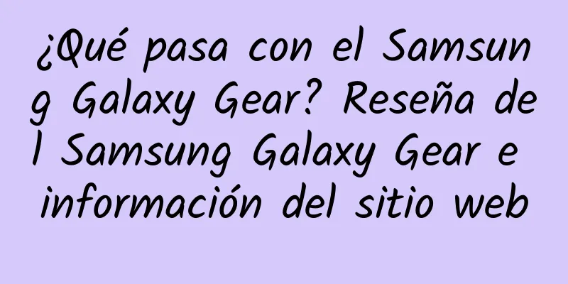 ¿Qué pasa con el Samsung Galaxy Gear? Reseña del Samsung Galaxy Gear e información del sitio web