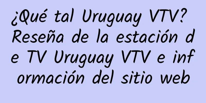 ¿Qué tal Uruguay VTV? Reseña de la estación de TV Uruguay VTV e información del sitio web