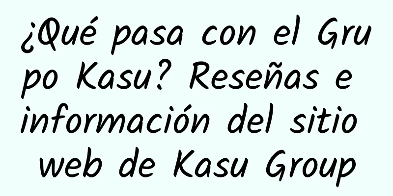 ¿Qué pasa con el Grupo Kasu? Reseñas e información del sitio web de Kasu Group