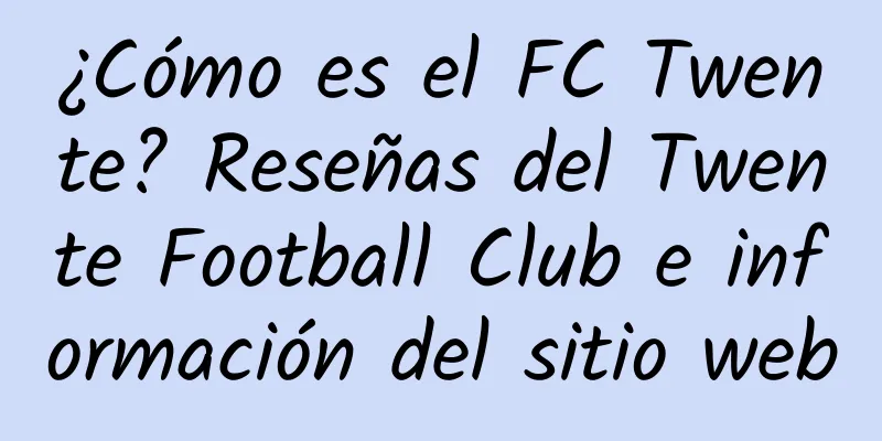 ¿Cómo es el FC Twente? Reseñas del Twente Football Club e información del sitio web