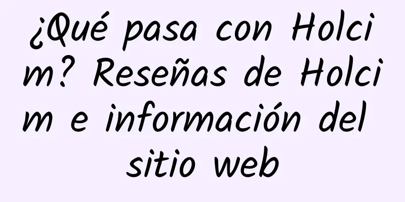 ¿Qué pasa con Holcim? Reseñas de Holcim e información del sitio web