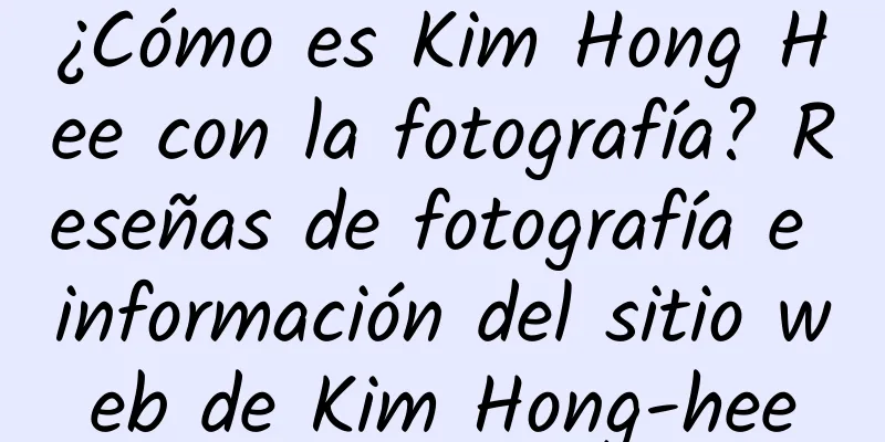 ¿Cómo es Kim Hong Hee con la fotografía? Reseñas de fotografía e información del sitio web de Kim Hong-hee