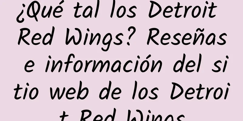 ¿Qué tal los Detroit Red Wings? Reseñas e información del sitio web de los Detroit Red Wings