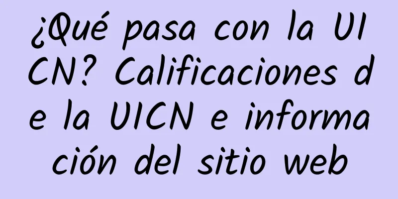 ¿Qué pasa con la UICN? Calificaciones de la UICN e información del sitio web