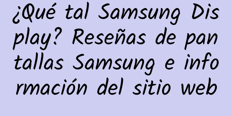 ¿Qué tal Samsung Display? Reseñas de pantallas Samsung e información del sitio web