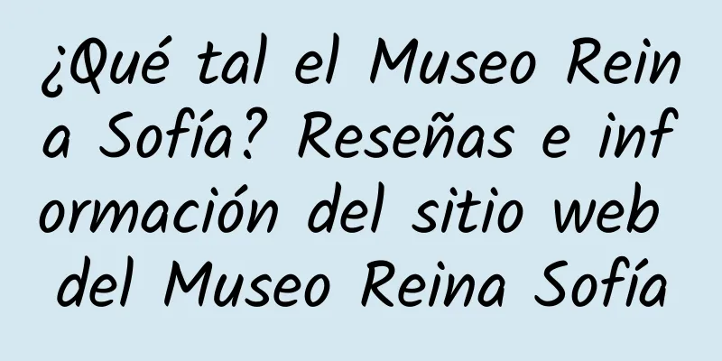 ¿Qué tal el Museo Reina Sofía? Reseñas e información del sitio web del Museo Reina Sofía