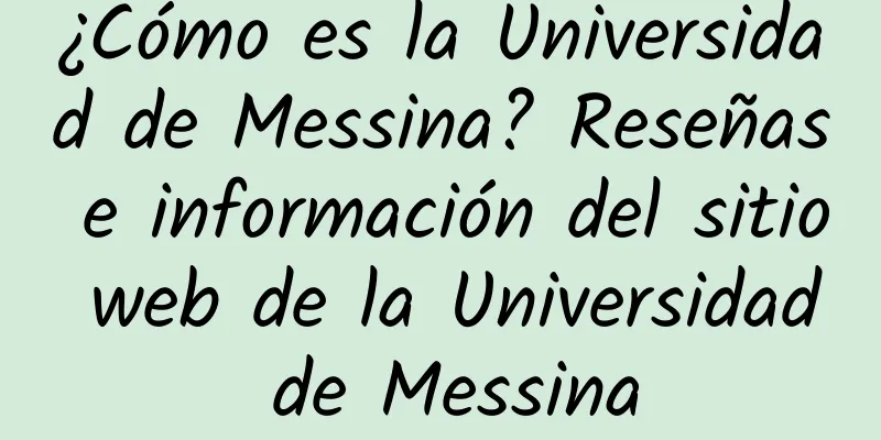 ¿Cómo es la Universidad de Messina? Reseñas e información del sitio web de la Universidad de Messina