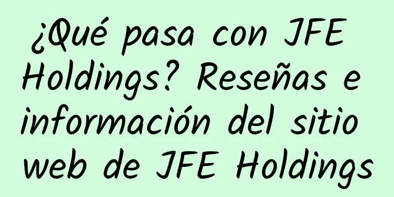 ¿Qué pasa con JFE Holdings? Reseñas e información del sitio web de JFE Holdings