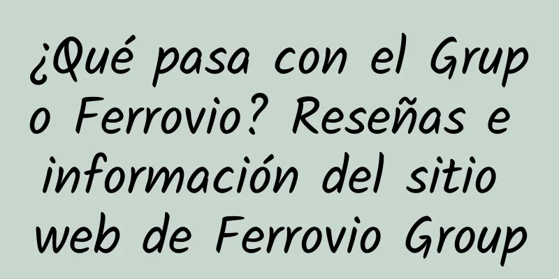 ¿Qué pasa con el Grupo Ferrovio? Reseñas e información del sitio web de Ferrovio Group