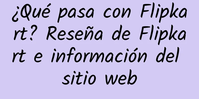 ¿Qué pasa con Flipkart? Reseña de Flipkart e información del sitio web