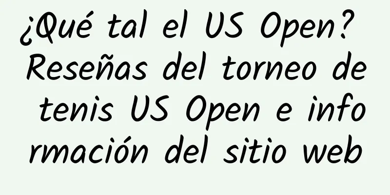 ¿Qué tal el US Open? Reseñas del torneo de tenis US Open e información del sitio web