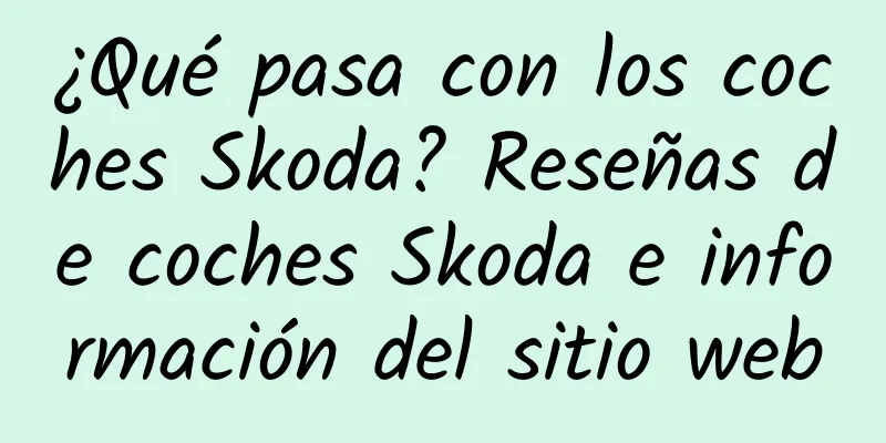 ¿Qué pasa con los coches Skoda? Reseñas de coches Skoda e información del sitio web