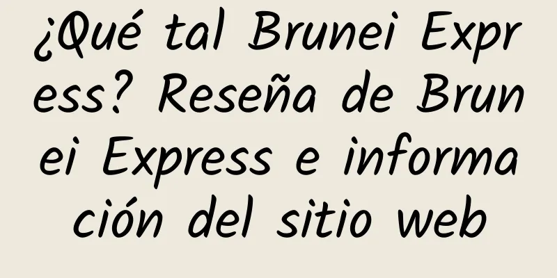 ¿Qué tal Brunei Express? Reseña de Brunei Express e información del sitio web