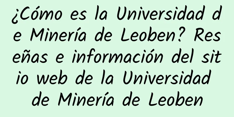 ¿Cómo es la Universidad de Minería de Leoben? Reseñas e información del sitio web de la Universidad de Minería de Leoben