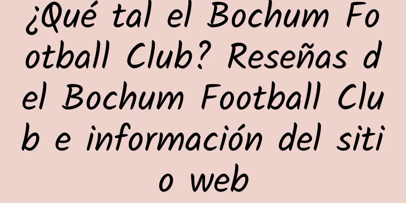 ¿Qué tal el Bochum Football Club? Reseñas del Bochum Football Club e información del sitio web
