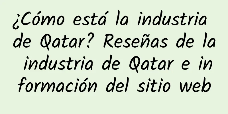 ¿Cómo está la industria de Qatar? Reseñas de la industria de Qatar e información del sitio web