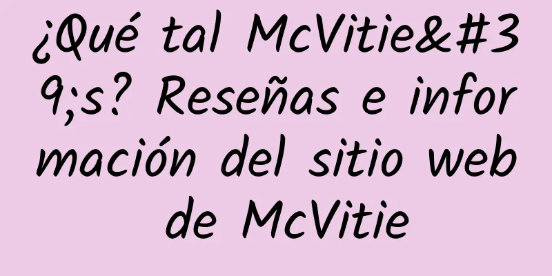 ¿Qué tal McVitie's? Reseñas e información del sitio web de McVitie