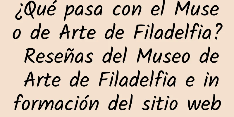 ¿Qué pasa con el Museo de Arte de Filadelfia? Reseñas del Museo de Arte de Filadelfia e información del sitio web