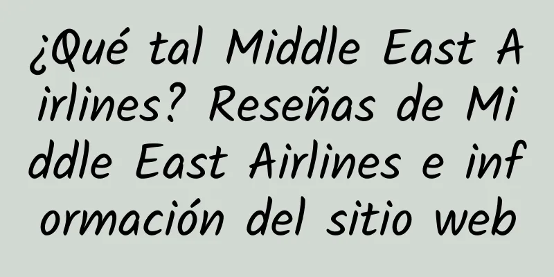 ¿Qué tal Middle East Airlines? Reseñas de Middle East Airlines e información del sitio web