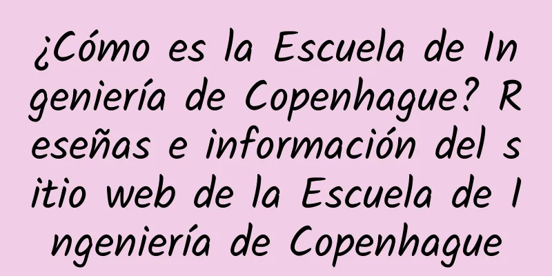¿Cómo es la Escuela de Ingeniería de Copenhague? Reseñas e información del sitio web de la Escuela de Ingeniería de Copenhague