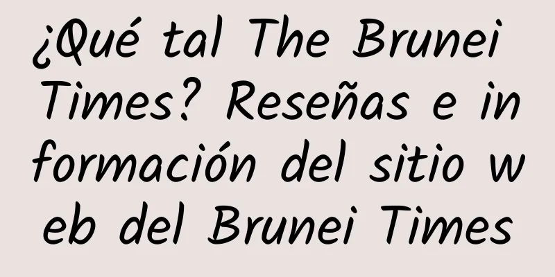 ¿Qué tal The Brunei Times? Reseñas e información del sitio web del Brunei Times