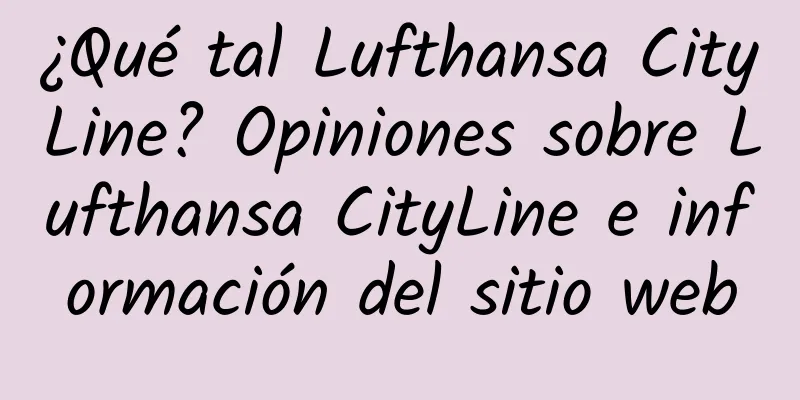 ¿Qué tal Lufthansa CityLine? Opiniones sobre Lufthansa CityLine e información del sitio web