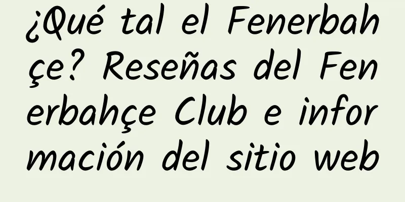 ¿Qué tal el Fenerbahçe? Reseñas del Fenerbahçe Club e información del sitio web